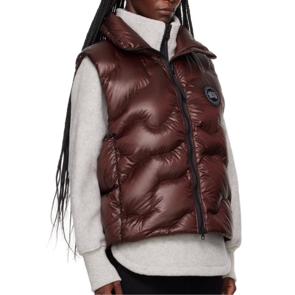 NWT Canada Goose Cypress Puffer Vest Botanical Quilt in Garnet Stone Burgundy - Picture 3 of 10